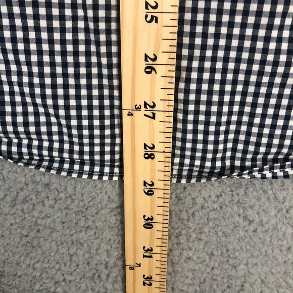 J. Crew Shirt Mens Extra Large Blue White Gingham Oxford Button‎ Up Preppy Slim - Picture 7 of 7
